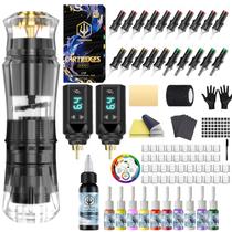 Kit de Caneta de Tatuagem POSEIDON Sem Fio com 2 Baterias