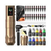 Kit De Caneta De Tatuagem Rotativa T-rex Sem Fio, Curso Ajustável De 7 Segmentos, 2,4 Mm-4,2 Mm,