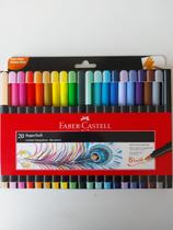 Kit de caneta Faber-Castell brush super soft com 20 cores