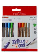 Kit de caneta Faber Castell trilux 032 M 1.0mm com 10 cores