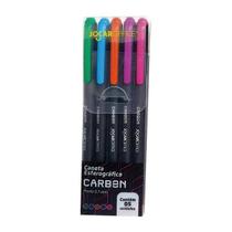 Kit de caneta Jocar Office 0.7 carbon com 5 cores
