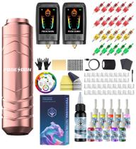 Kit de Caneta para Tatuagem POSEIDON sem Fio com 2 Baterias e Agulhas