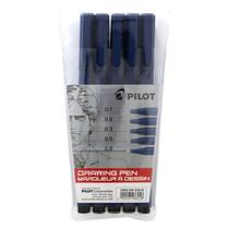 Kit de caneta Pilot Drawing Pen SWN-DR-S5N com 5 unidades