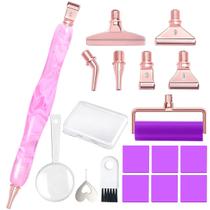 Kit de canetas de pintura de diamante Praise V Do Ergonomic Pink 12cm