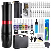 Kit de canetas de tatuagem HAWINK Rotary Machine 20 cartuchos 7 tintas