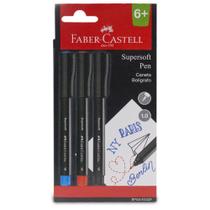 Kit de Canetas Faber-Castell Supersoft Pen 1.0 mm 3 Unidades - BPSS/ES3ZF - Faber Castell