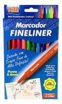 Kit de Canetas Fine Liner Ponta Fina 4mm: 10 Cores Coloridas