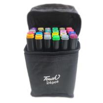 Kit de Canetas Marcador Permanente 24 Cores com Estojo 843347