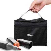 kit de Canetas Marcador Permanente Ponta Dupla 120 Cores kit de Canetas Marcador Permanente Ponta Dupla 120 Cores