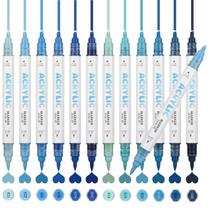 Kit de Canetas Marcadoras de Tinta Acrílica ZZWUAPT com Dupla Ponta Kit de Canetas Marcadoras de Tinta Acrílica ZZWUAPT com Dupla Ponta