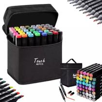 Kit De Canetinhas Marcador 48 Cores Permanente Ponta Dupla - Zabom