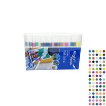Kit de Canetinhas Marcadores Acrílicos Ponta Fina 80 Cores