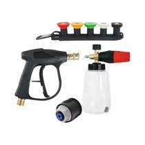 Kit De Canhão De Espuma Para Lavadora De Alta Pressão Com Conector Rápido 1/4 E Adaptador M22-14