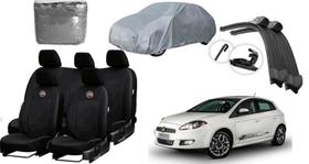 Kit de Capa de Couro Bravo 07-17 + Cobertura Completa e Limpador
