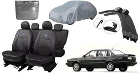 Kit de Capa de Couro Santana 94-96 + Capa de Cobrir + Limpador de Alta Performance