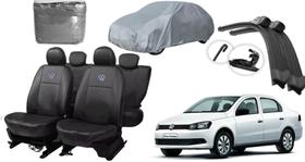 Kit de Capa de Couro Voyage 09-16 + Capa de Cobrir + Limpeza Profunda