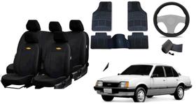 Kit de Capa Monza 1982-1995 + Tapetes + Capa de Volante Luxo