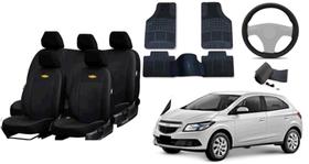 Kit de Capa Onix 2013-2017 + Tapete + Capa de Volante Estilizado