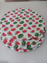 Kit de capa para Souplast( AMERICANO REDONDO) estampa de melancia. 4 lugares. Kit de capa para Souplast( AMERICANO REDONDO) estampa de melancia. 4 lugares.