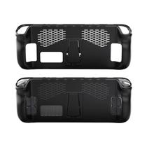 Kit De Capa Protetora Para Steam Deck: Capa De TPU Com Suporte E Adesivos Para Botões Traseiros E Kit De Capa Protetora Para Steam Deck: Capa De TPU Com Suporte E Adesivos Para Botões Traseiros E