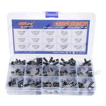 Kit De Capacitores Eletrolíticos Com 200 Peças, Valores De 0.1-220uF, Caixa De Organização Para Kit De Capacitores Eletrolíticos Com 200 Peças, Valores De 0.1-220uF, Caixa De Organização Para