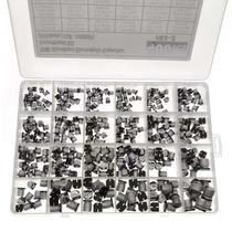 Kit De Capacitores Eletrolíticos De Alumínio De 1uF a 1000uF 400PCS 6.3V-50V Para Reparo Kit De Capacitores Eletrolíticos De Alumínio De 1uF a 1000uF 400PCS 6.3V-50V Para Reparo