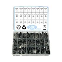 Kit De Capacitores Eletrolíticos De Alumínio Sortidos 1000 Peças 0.1UF-1000UF 15-50V Com Caixa De