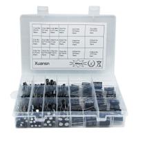 Kit de capacitores eletrolíticos XUANSN 2.2uF-2200uF 6.3V-400V 300Pcs