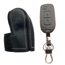 Kit de Capas Couro P/ Chave + Manopla Câmbio Manual Duster 2016 2017 2018 2019 2020