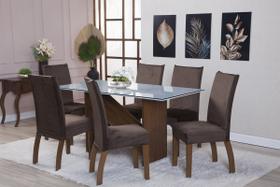 Kit de Capas de Cadeira Estofada 6 Lugares Suede Aveludado Mesa de Jantar Protege Muda a Decoração