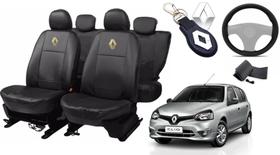 Kit de Capas de Couro para Renault Clio 2012 com Chaveiro
