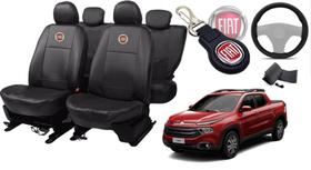 Kit de Capas de Couro para Toro 2022 - Couro Impermeável + Chaveiro + Capa de Volante Kit de Capas de Couro para Toro 2022 - Couro Impermeável + Chaveiro + Capa de Volante