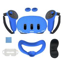 Kit de capas de silicone para Meta Oculus Quest 3 VR, 7 peças, azul