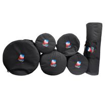 Kit de Capas para Bateria 8, 10, 12, 14, 14, 16, 22 + Ferragem Bordado Audiodriver