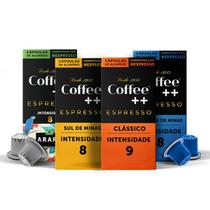 Kit de Cápsulas de Café Coffee Mais, compatível com Nespresso, contém 40 cápsulas - COFFEE++