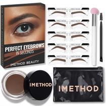 Kit de carimbo de sobrancelha e estêncil iMethod Brow Marrom avermelhado Kit de carimbo de sobrancelha e estêncil iMethod Brow Marrom avermelhado