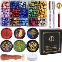 Kit de carimbo de vedação de cera SWANGSA Celtic com 450 unidades de esferas de cera seladas