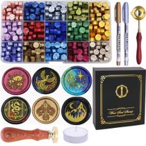 Kit de carimbo de vedação de cera SWANGSA Starry com 450 unidades de cera de vedação