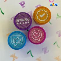 Kit de carimbo stamp Cis pedagógico com 4 carimbos Kit de carimbo stamp Cis pedagógico com 4 carimbos