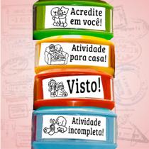Kit de Carimbos Pedagógicos com 4 Carimbos Automátivos Nykon - Bobbie Goods