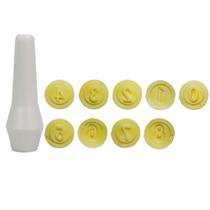 Kit De Carimbos Tipo Números Amarelos Para Doces - Blue Star