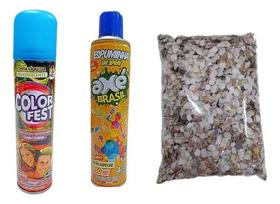 Kit De Carnaval Com Confetes, Tinta E Espuma