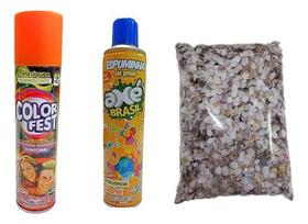 Kit De Carnaval Com Confetes, Tinta E Espuma