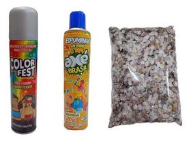 Kit De Carnaval Com Confetes, Tinta E Espuma