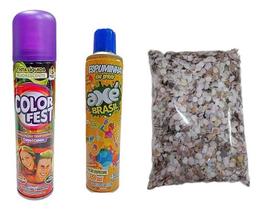 Kit De Carnaval Com Confetes, Tinta E Espuma
