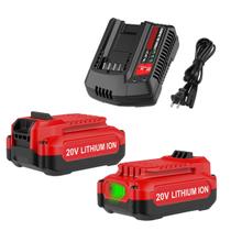 Kit de carregador de bateria Energup 20V 3.5Ah, pacote com 2 unidades com carregador