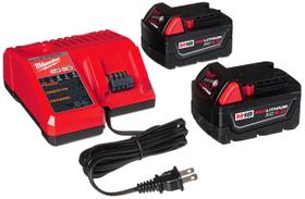 Kit de carregador de bateria Milwaukee M18 RED LITHIUM XC 5.0 Ah (2)