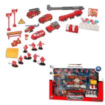 Kit De Carrinhos Bombeiro Infantil 40 Pçs Brinquedo - Fenix Brinquedos