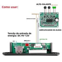 Kit De Carro Bluetooth 5.0 Placa Decodificadora MP3 Sem Fio 9V-12V Áudio Sem Perda Módulo USB AUX TF