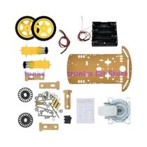 Kit De Carro Robô Inteligente 4WD Com Encoder De Velocidade E Caixa De Bateria Para Arduino R3